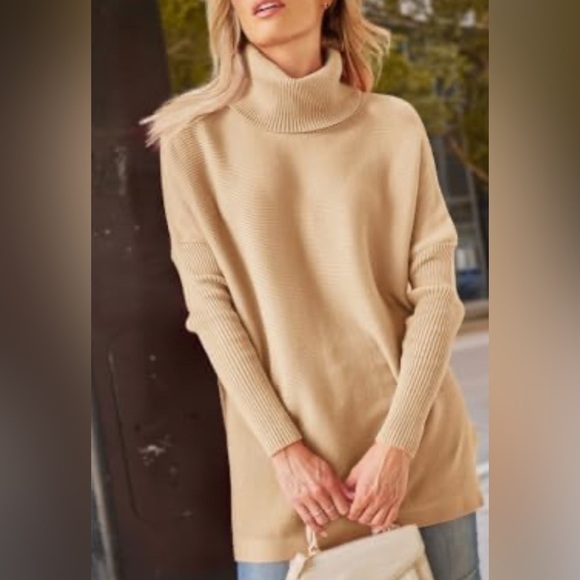 Lillusory Oversized Turtleneck Batwing Sleeve - Picture 4 of 9